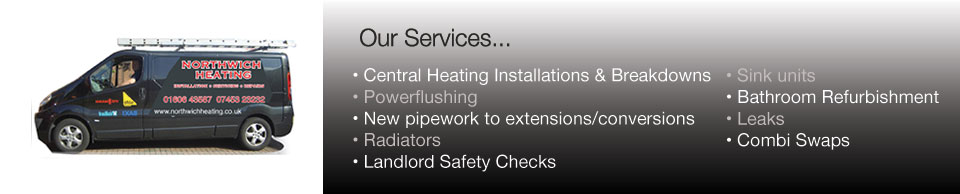 List of Norhtwich heating Services